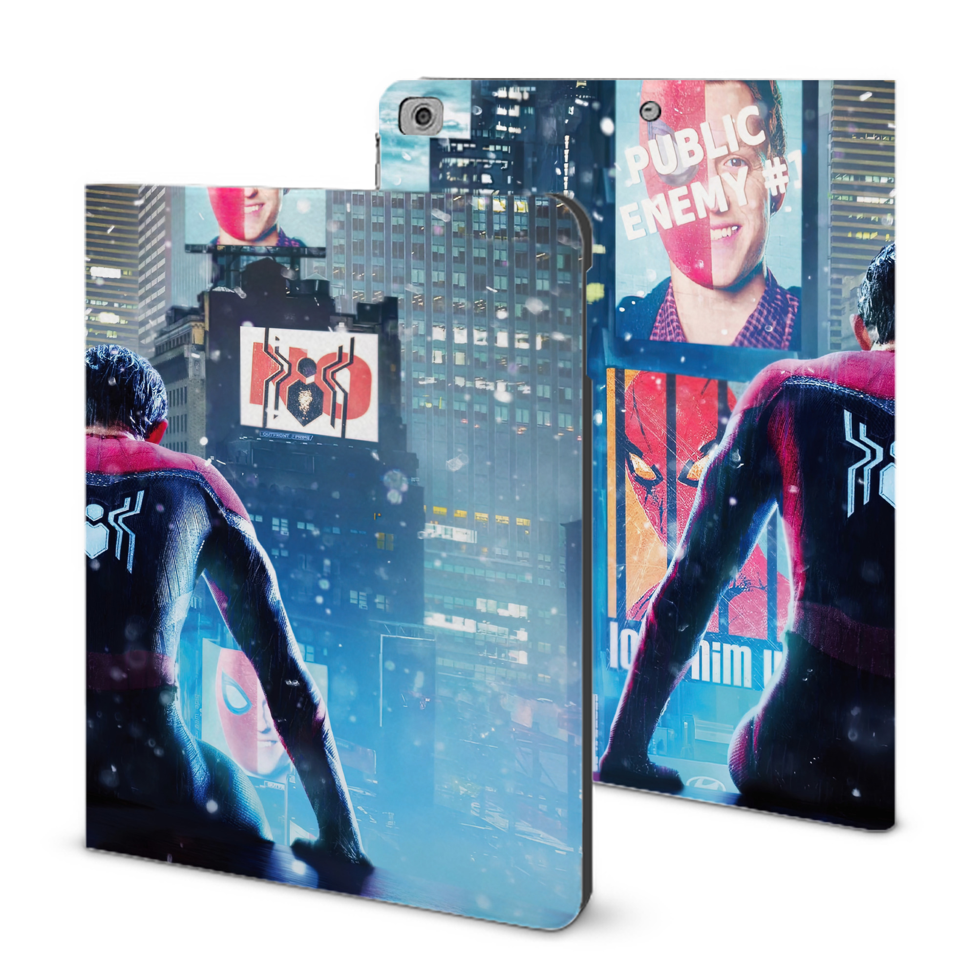 （画像用） Spider Man スパイダーマン IPad ケース ブック型 PUレザー TPU 耐衝撃 軽量 薄型 ペン収納なし 全面保護 IPad 各モデル対応